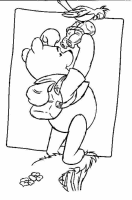 A coloring page of winnie the pooh